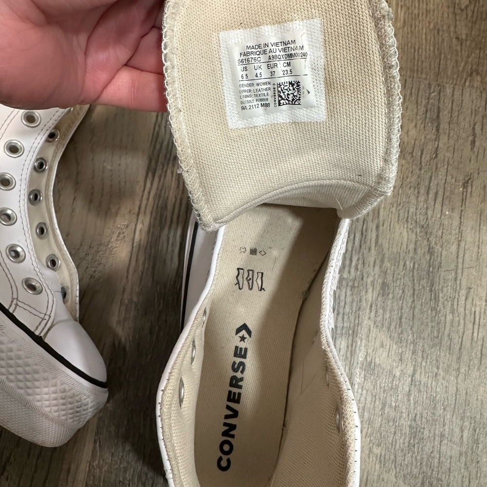 Converse Women's Chuck Taylor All Star Lift Platform Leather High Top Sneaker - Picture 11 of 11